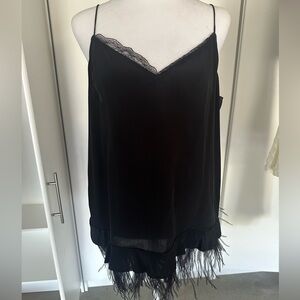 Dorothee Shumacher Black Tank with feather details